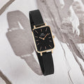  Shop Authentic Daniel Wellington Quadro Ashfield Black Dial Black Mesh Strap Watch For Women - DW00100433 - Luxxuri
