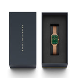  Shop Authentic Daniel Wellington Quadro Melrose Green Dial Rose Gold Mesh Strap Watch For Women - DW00100437 - Luxxuri