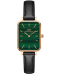  Shop Authentic Daniel Wellington Quadro Pressed Sheffield Green Dial Black Leather Strap Watch For Women - DW00100439 - Luxxuri