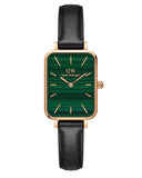  Shop Authentic Daniel Wellington Quadro Pressed Sheffield Green Dial Black Leather Strap Watch For Women - DW00100439 - Luxxuri