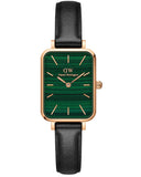  Shop Authentic Daniel Wellington Quadro Pressed Sheffield Green Dial Black Leather Strap Watch For Women - DW00100439 - Luxxuri