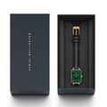  Shop Authentic Daniel Wellington Quadro Pressed Sheffield Green Dial Black Leather Strap Watch For Women - DW00100439 - Luxxuri