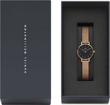  Shop Authentic Daniel Wellington Petite Pressed Melrose Black Dial Rose Gold Mesh Strap Watch For Women - DW00100440 - Luxxuri