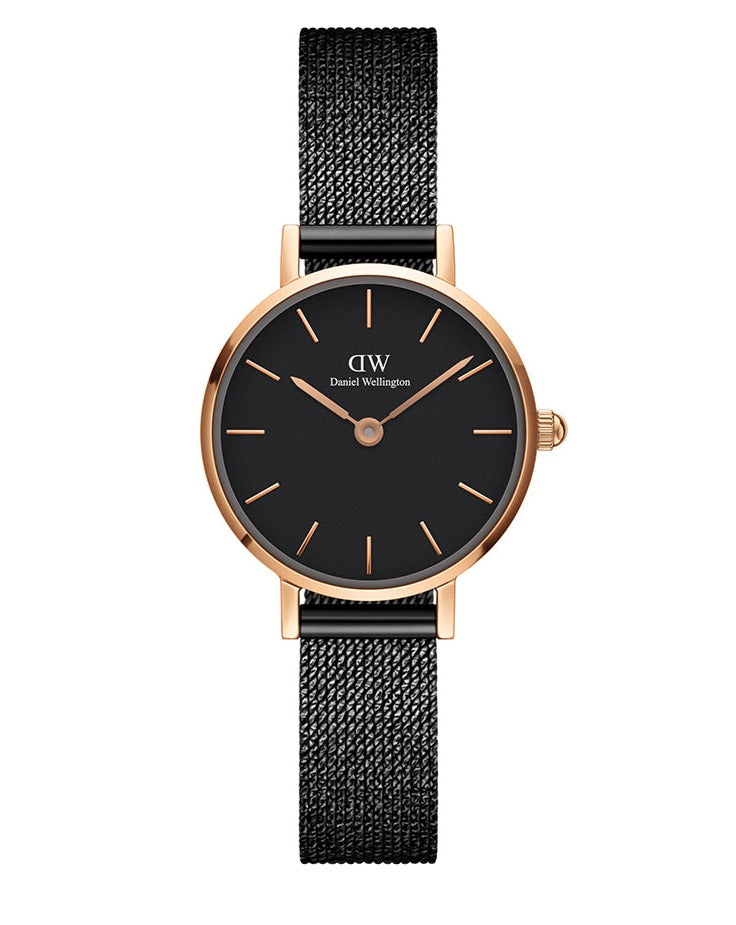  Shop Authentic Daniel Wellington Classic Petite Pressed Ashfield Black Dial Black Mesh Bracelet Watch For Women - DW00100441 - Luxxuri