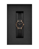  Shop Authentic Daniel Wellington Classic Petite Pressed Ashfield Black Dial Black Mesh Bracelet Watch For Women - DW00100441 - Luxxuri