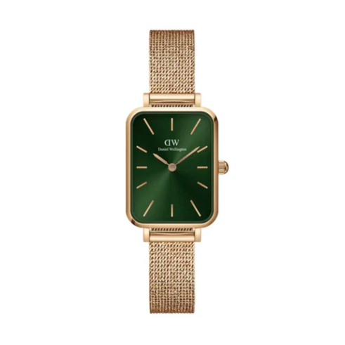  Shop Authentic Daniel Wellington Pressed Melrose Emerald Green Rose Gold Mesh Strap Watch For Women - DW00100445 - Luxxuri