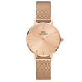  Shop Authentic Daniel Wellington Petite Rose Gold Dial Rose Gold Mesh Strap Watch For Women - DW00100472 - Luxxuri