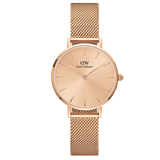  Shop Authentic Daniel Wellington Petite Rose Gold Dial Rose Gold Mesh Strap Watch For Women - DW00100472 - Luxxuri