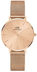  Shop Authentic Daniel Wellington Petite Rose Gold Dial Rose Gold Mesh Bracelet Watch For Women - DW00100470 - Luxxuri