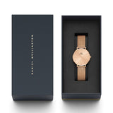  Shop Authentic Daniel Wellington Petite Rose Gold Dial Rose Gold Mesh Bracelet Watch For Women - DW00100470 - Luxxuri