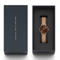  Shop Authentic Daniel Wellington Petite Amber Brown Dial Gold Mesh Strap Watch For Women - DW00100476 - Luxxuri