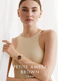  Shop Authentic Daniel Wellington Petite Amber Brown Dial Gold Mesh Strap Watch For Women - DW00100476 - Luxxuri