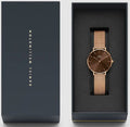  Shop Authentic Daniel Wellington Petite Melrose Brown Dial Rose Gold Mesh Strap Watch For Women - DW00100477 - Luxxuri