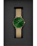  Shop Authentic Daniel Wellington Petite Emerald Green Dial Gold Mesh Strap Watch For Women - DW00100480 - Luxxuri