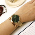  Shop Authentic Daniel Wellington Petite Emerald Green Dial Gold Mesh Strap Watch For Women - DW00100481 - Luxxuri