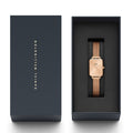  Shop Authentic Daniel Wellington Quadro Unitone Rose Gold Dial Rose Gold Mesh Strap Watch For Women - DW00100484 - Luxxuri
