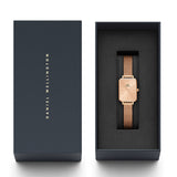  Shop Authentic Daniel Wellington Quadro Unitone Rose Gold Dial Rose Gold Mesh Strap Watch For Women - DW00100484 - Luxxuri