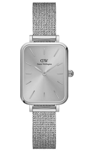  Shop Authentic Daniel Wellington Quadro Unitone Silver Dial Silver Mesh Strap Watch For Women - DW00100486 - Luxxuri