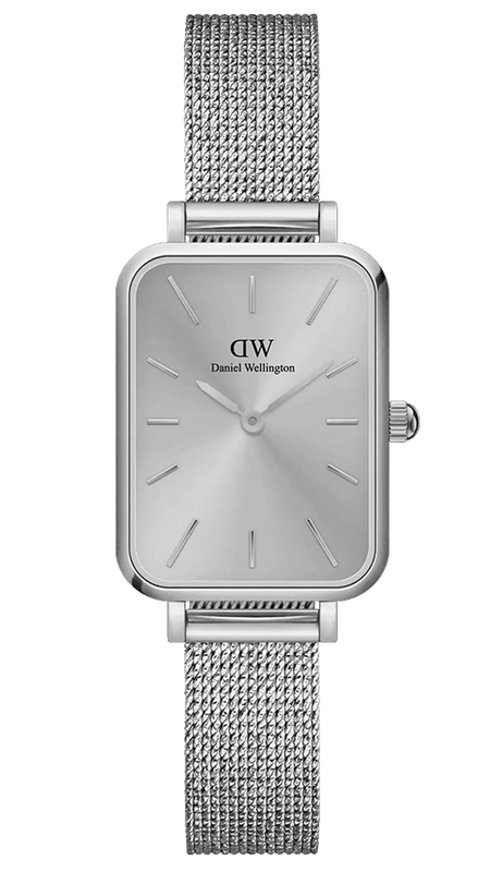  Shop Authentic Daniel Wellington Quadro Unitone Silver Dial Silver Mesh Strap Watch For Women - DW00100486 - Luxxuri
