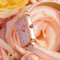  Shop Authentic Daniel Wellington Quadro Pressed Mother of Pearl Pink Dial Pink Leather Strap Watch For Women - DW00100508 - Luxxuri