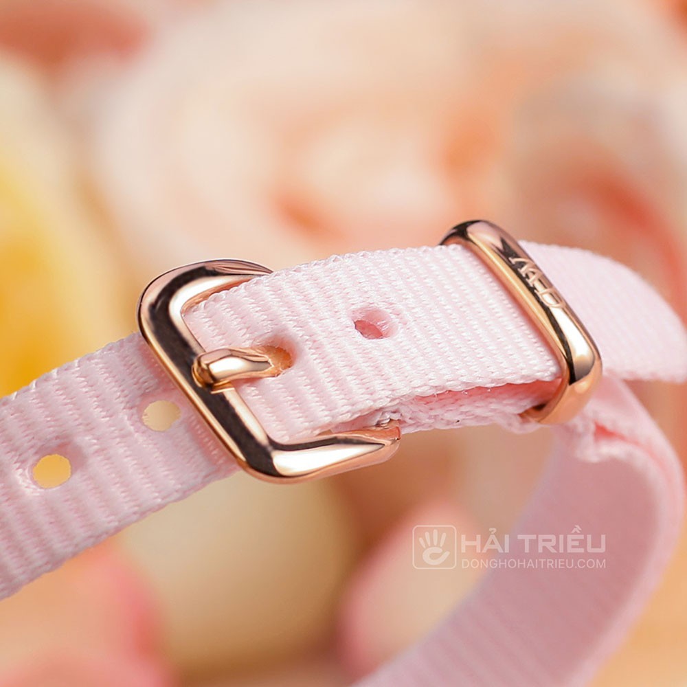  Shop Authentic Daniel Wellington Quadro Pressed Mother of Pearl Pink Dial Pink Nylon Strap Watch For Women - DW00100509 - Luxxuri
