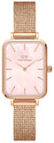  Shop Authentic Daniel Wellington Quadro Pressed Melrose Pink Dial Pink Mesh Bracelet Watch For Women - DW00100510 - Luxxuri
