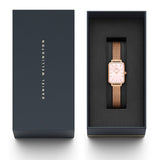  Shop Authentic Daniel Wellington Quadro Pressed Melrose Pink Dial Pink Mesh Bracelet Watch For Women - DW00100510 - Luxxuri