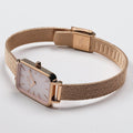  Shop Authentic Daniel Wellington Quadro Pressed Melrose Pink Dial Pink Mesh Bracelet Watch For Women - DW00100510 - Luxxuri