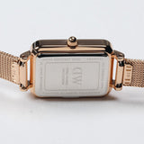  Shop Authentic Daniel Wellington Quadro Pressed Melrose Pink Dial Pink Mesh Bracelet Watch For Women - DW00100510 - Luxxuri