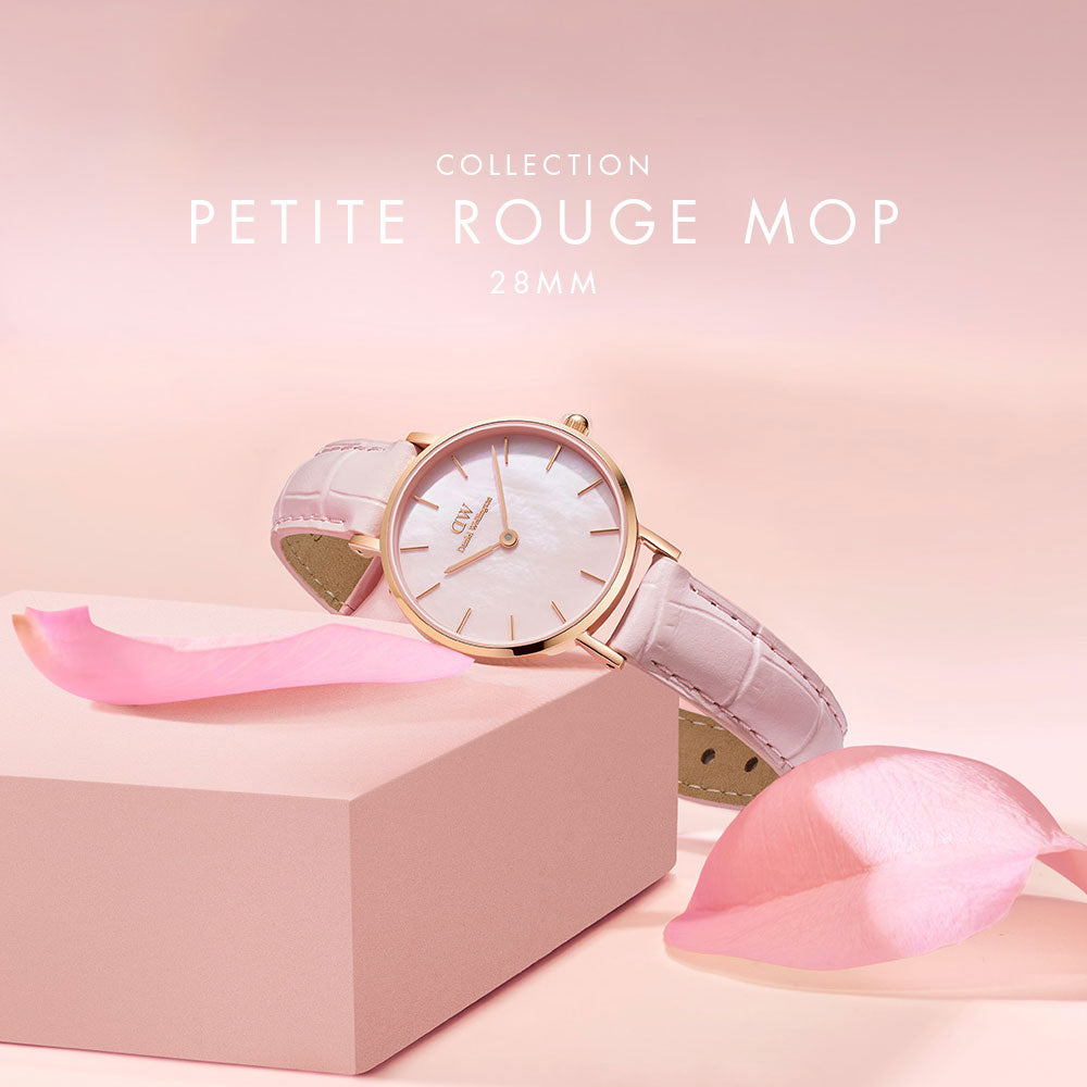  Shop Authentic Daniel Wellington Petite Rouge Pink Dial Pink Leather Strap Watch For Women - DW00100511 - Luxxuri