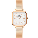  Shop Authentic Daniel Wellington Quadro Studio White Dial Rose Gold Mesh Strap Watch For Women - DW00100517 - Luxxuri