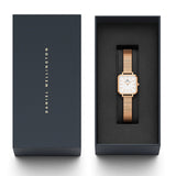  Shop Authentic Daniel Wellington Quadro Studio White Dial Rose Gold Mesh Strap Watch For Women - DW00100517 - Luxxuri