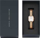  Shop Authentic Daniel Wellington Quadro Studio White Dial Rose Gold Mesh Strap Watch For Women - DW00100517 - Luxxuri