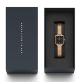  Shop Authentic Daniel Wellington Quadro Studio Black Dial Rose Gold Mesh Strap Watch For Women - DW00100518 - Luxxuri