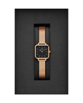  Shop Authentic Daniel Wellington Quadro Studio Black Dial Rose Gold Mesh Strap Watch For Women - DW00100518 - Luxxuri