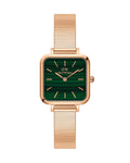  Shop Authentic Daniel Wellington Quadro Studio Green Dial Rose Gold Mesh Strap Watch For Women - DW00100520 - Luxxuri