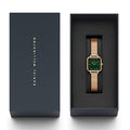  Shop Authentic Daniel Wellington Quadro Studio Green Dial Rose Gold Mesh Strap Watch For Women - DW00100520 - Luxxuri