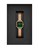  Shop Authentic Daniel Wellington Quadro Studio Green Dial Rose Gold Mesh Strap Watch For Women - DW00100520 - Luxxuri
