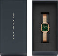  Shop Authentic Daniel Wellington Quadro Studio Green Dial Rose Gold Mesh Strap Watch For Women - DW00100520 - Luxxuri