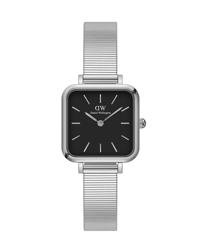  Shop Authentic Daniel Wellington Quadro Studio Black Dial Silver Mesh Strap Watch For Women - DW00100522 - Luxxuri