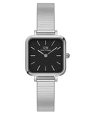  Shop Authentic Daniel Wellington Quadro Studio Black Dial Silver Mesh Strap Watch For Women - DW00100522 - Luxxuri