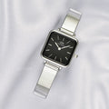  Shop Authentic Daniel Wellington Quadro Studio Black Dial Silver Mesh Strap Watch For Women - DW00100522 - Luxxuri