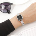 Shop Authentic Daniel Wellington Quadro Studio Black Dial Silver Mesh Strap Watch For Women - DW00100522 - Luxxuri
