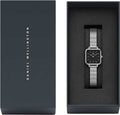  Shop Authentic Daniel Wellington Quadro Studio Black Dial Silver Mesh Strap Watch For Women - DW00100522 - Luxxuri