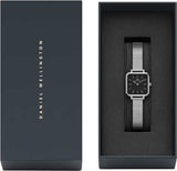  Shop Authentic Daniel Wellington Quadro Studio Black Dial Silver Mesh Strap Watch For Women - DW00100522 - Luxxuri
