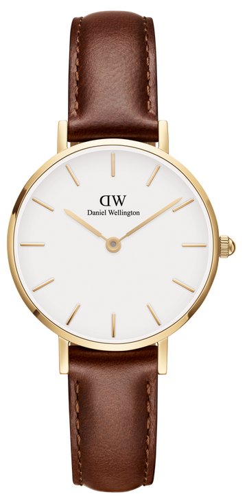  Shop Authentic Daniel Wellington Classic Petite St Mawes White Dial Brown Leather Strap Watch For Women - DW00100231 - Luxxuri
