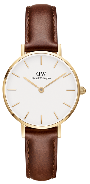  Shop Authentic Daniel Wellington Classic Petite St Mawes White Dial Brown Leather Strap Watch For Women - DW00100231 - Luxxuri