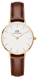 Shop Authentic Daniel Wellington Classic Petite St Mawes White Dial Brown Leather Strap Watch For Women - DW00100231 - Luxxuri