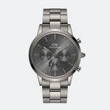  Shop Authentic Daniel Wellington Iconic Link Chronograph Grey Dial Grey Steel Strap Watch for Men - DW00100643 - Luxxuri