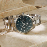  Shop Authentic Daniel Wellington Iconic Chronograph Link Blue Dial Silver Steel Strap Watch For Men - DW00100644 - Luxxuri